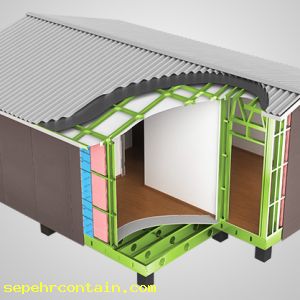 پوشش دیوار و سقف سازه LSF